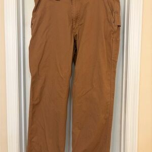 Duluth Trading Co Flex Fire Hose Cargo Pants Mens 36x30 Brown Canvas Workwear
